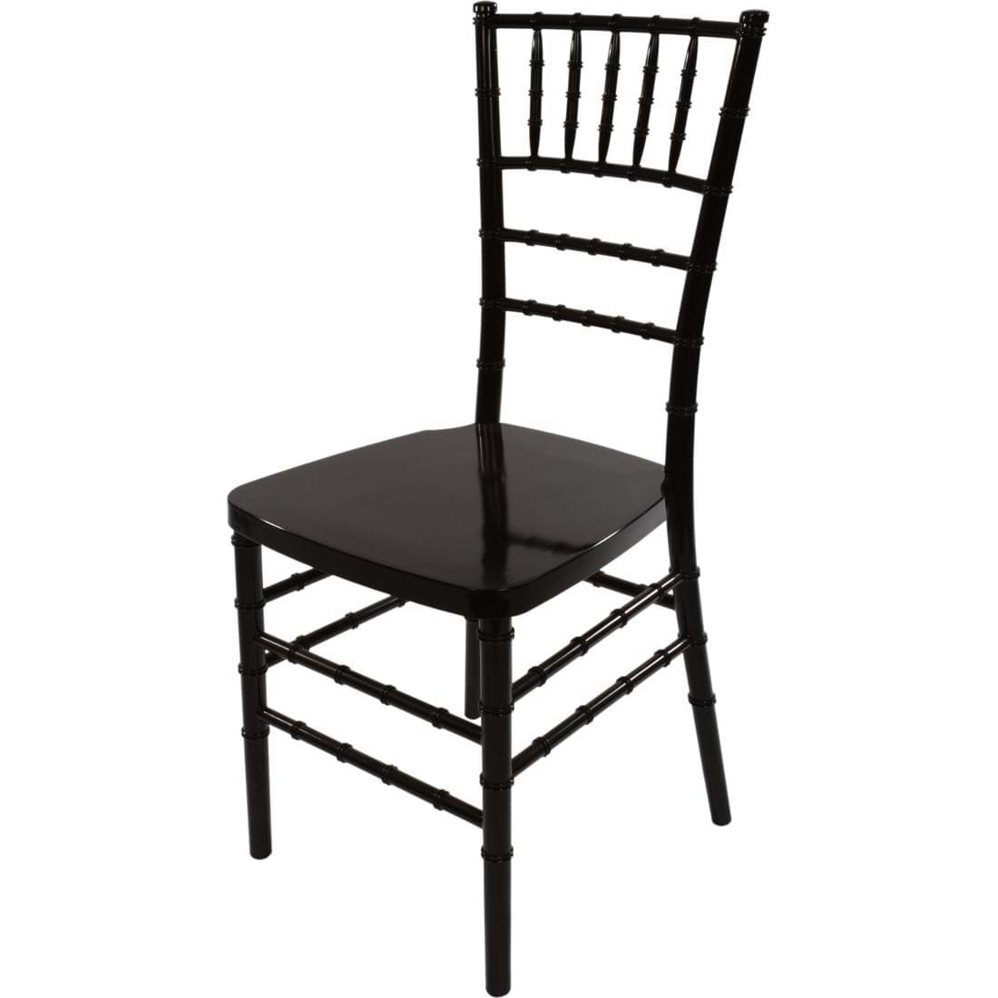 Black resin chiavari chair