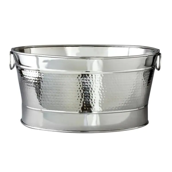 Oval silver ice bucket 1
